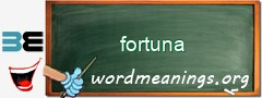 WordMeaning blackboard for fortuna